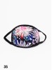 Reversible Color Fireworks Jersey Fabric Face Mask